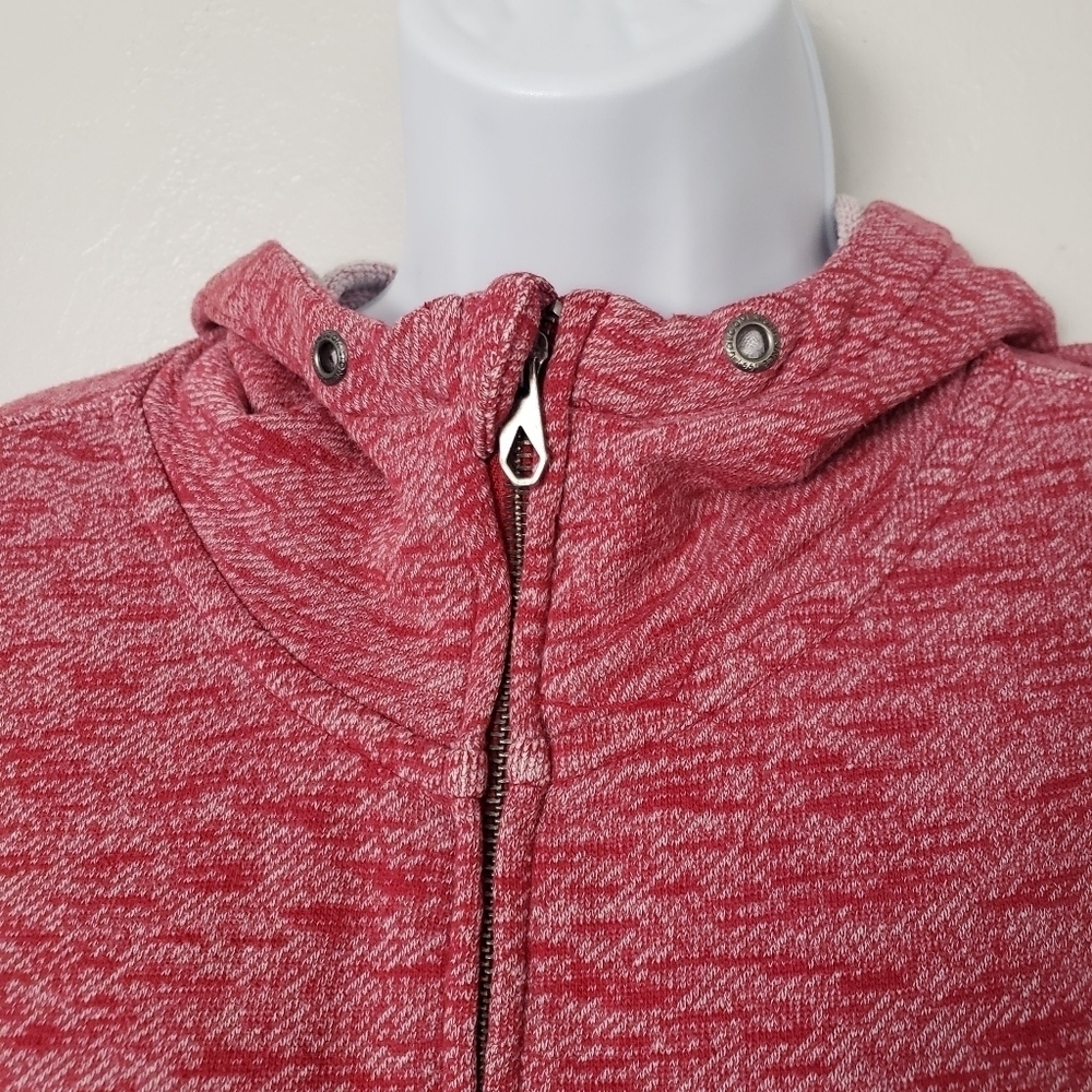Volcom Women's Small Heather Red Jacket Full Zip Hooded Skater Casual - Picture 6 of 8